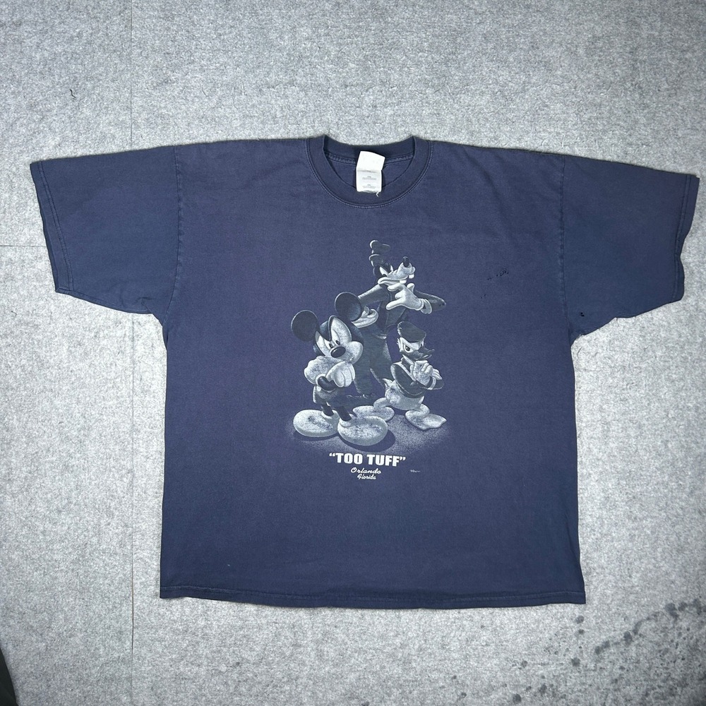 Disney T Shirt Men XXL Navy Blue Too Tuff Orlando Florida Vintage Mickey Mouse